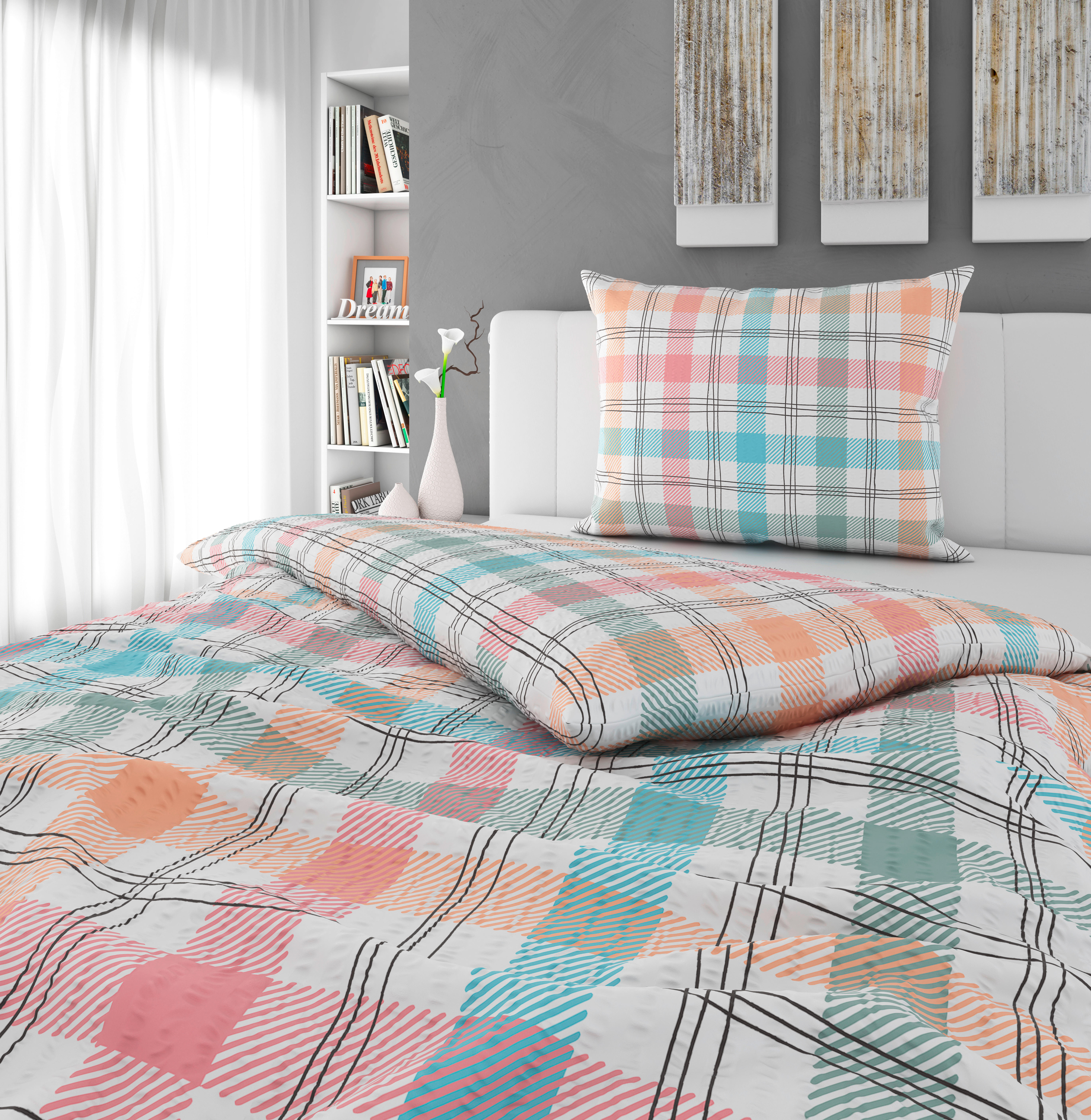 KREPOVÉ OBLIEČKY, seersucker, viacfarebná, 140/200 cm - viacfarebná, Konventionell, textil (140/200cm) - Esposa