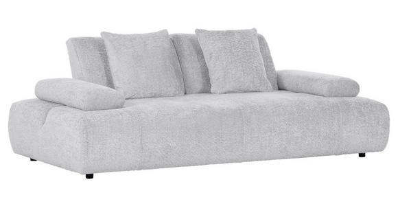 SCHLAFSOFA Chenille Hellgrau - Hellgrau/Schwarz, KONVENTIONELL, Kunststoff/Textil (235-255/80/116-138cm) - Carryhome
