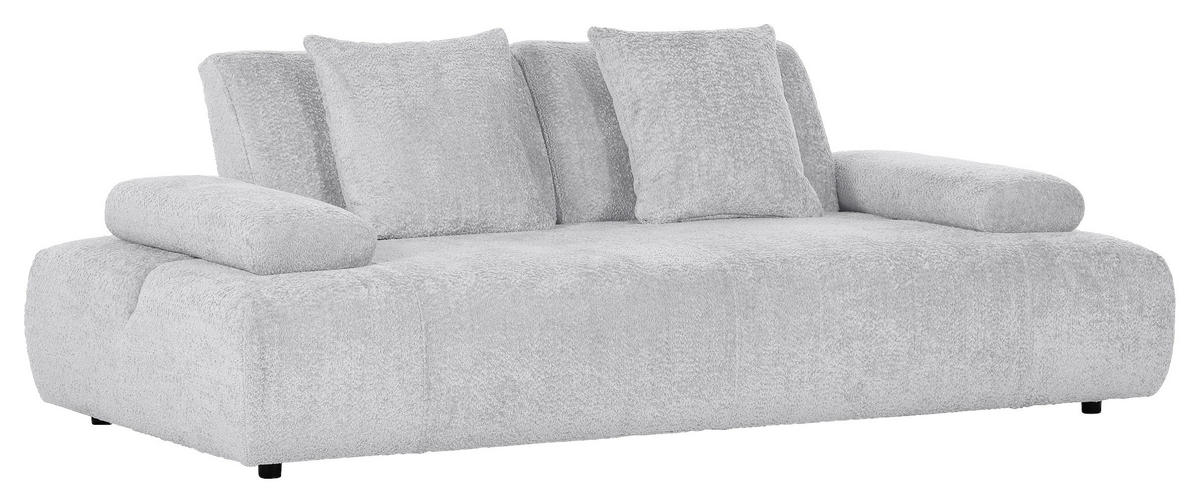 SCHLAFSOFA in Textil Hellgrau  - Hellgrau/Schwarz, Konventionell, Kunststoff/Textil (235-255/80/116-138cm) - Carryhome