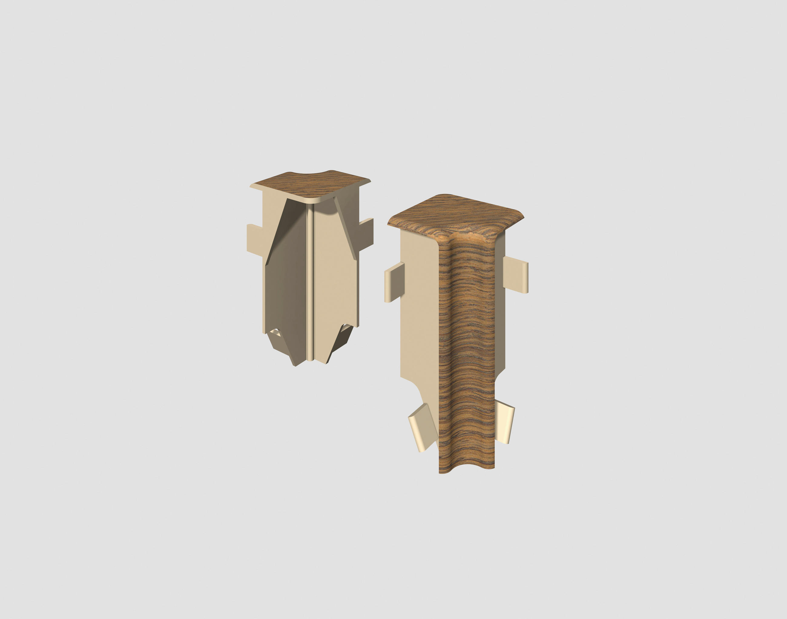 INNENECKE - Eichefarben/Braun, Basics, Kunststoff (1.6/0.7/5.9cm) - Egger Holzwerkstoffe