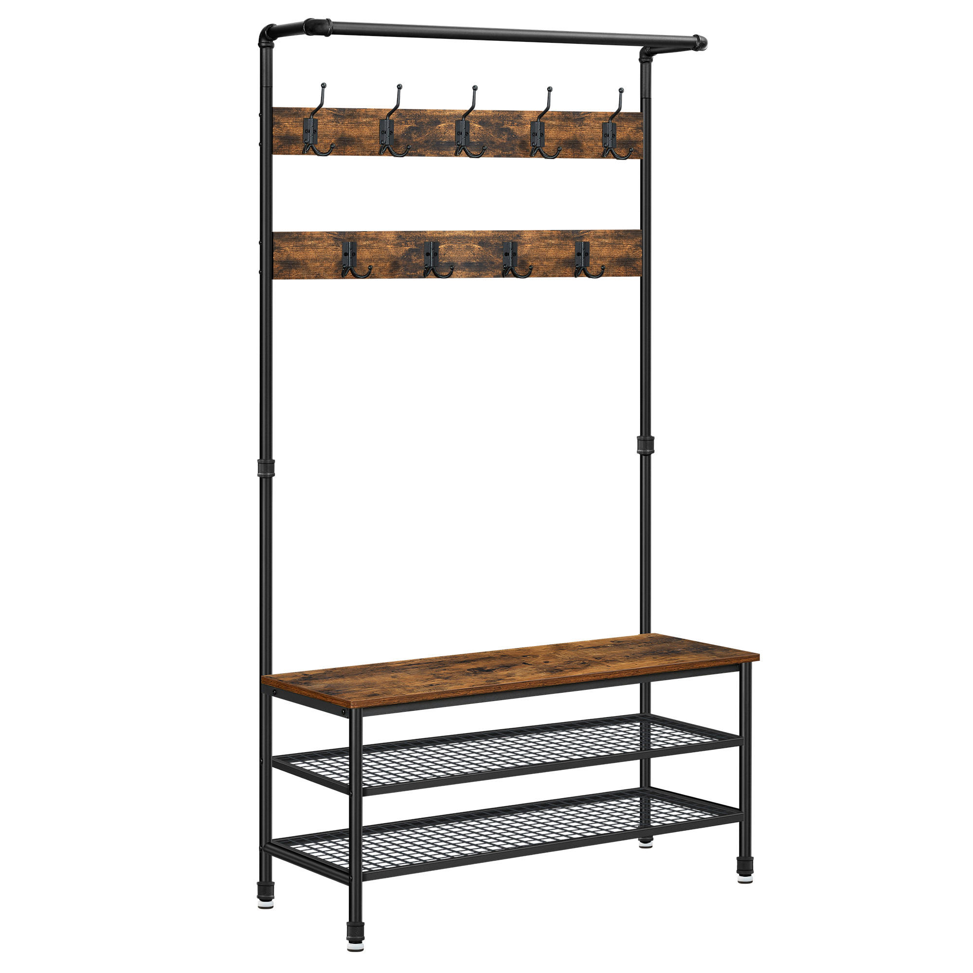 GARDEROBE  in 97/178,5/32 cm  - Schwarz/Braun, Trend, Holzwerkstoff/Metall (97/178,5/32cm) - Boxxx