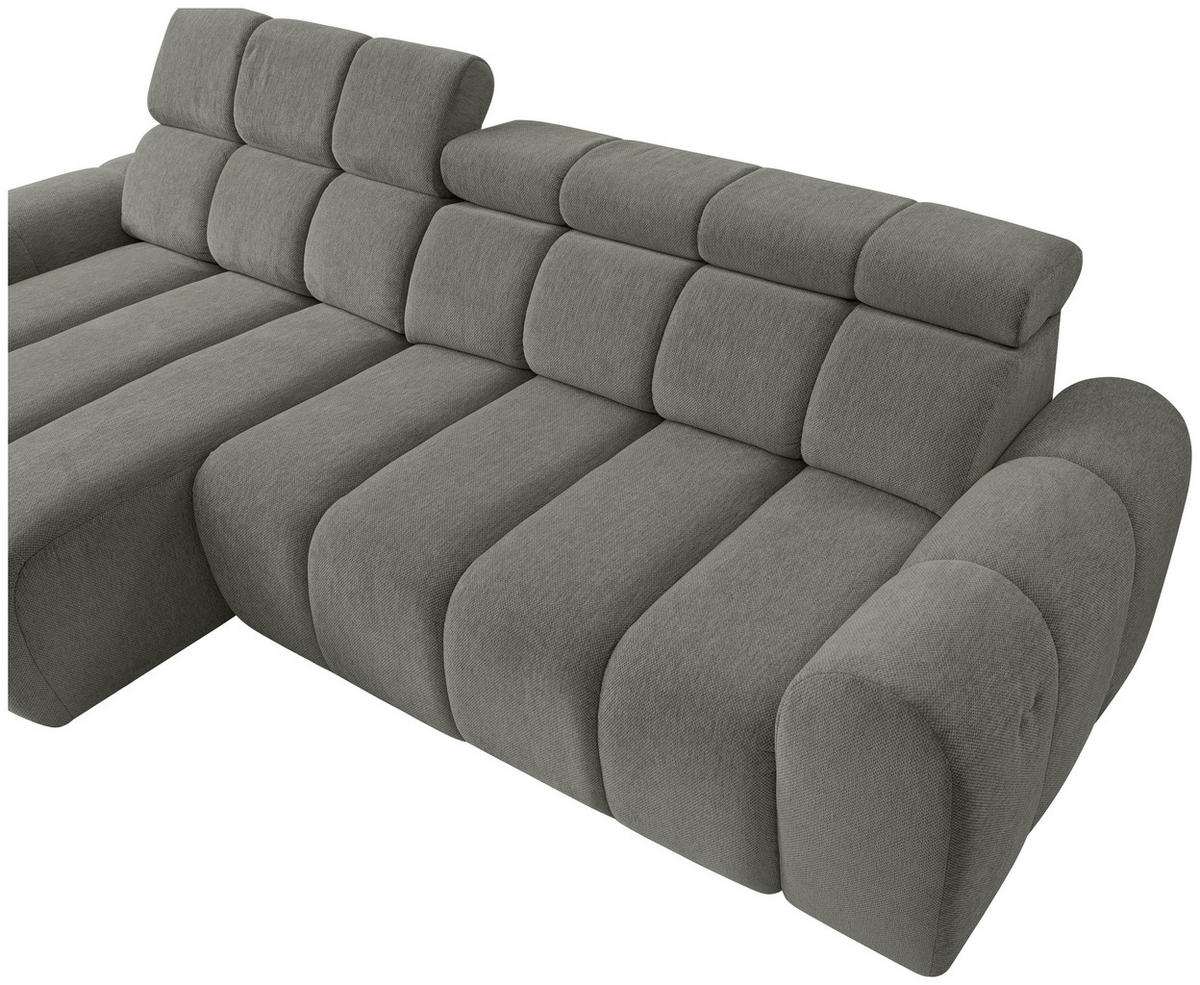 UGAONA GARNITURA siva  - siva/crna, Dizajnerski, tekstil/plastika (152/290cm) - Stylife