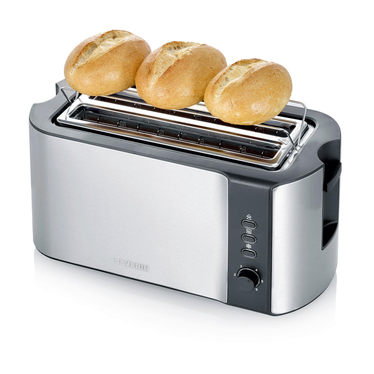 TOASTER  - Edelstahlfarben/Schwarz, Kunststoff/Metall (38/16,5/19cm) - Severin