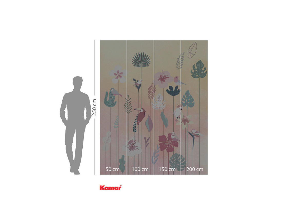 NON WOVEN-TAPET 200/250 cm  - multicolor, Basics (200/250cm) - Komar