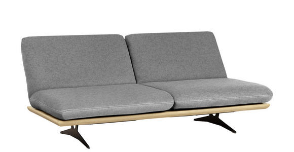 SCHLAFSOFA in Holz, Textil Grau, Eichefarben  - Eichefarben/Beige, Design, Holz/Textil (204/92/90cm) - Dieter Knoll