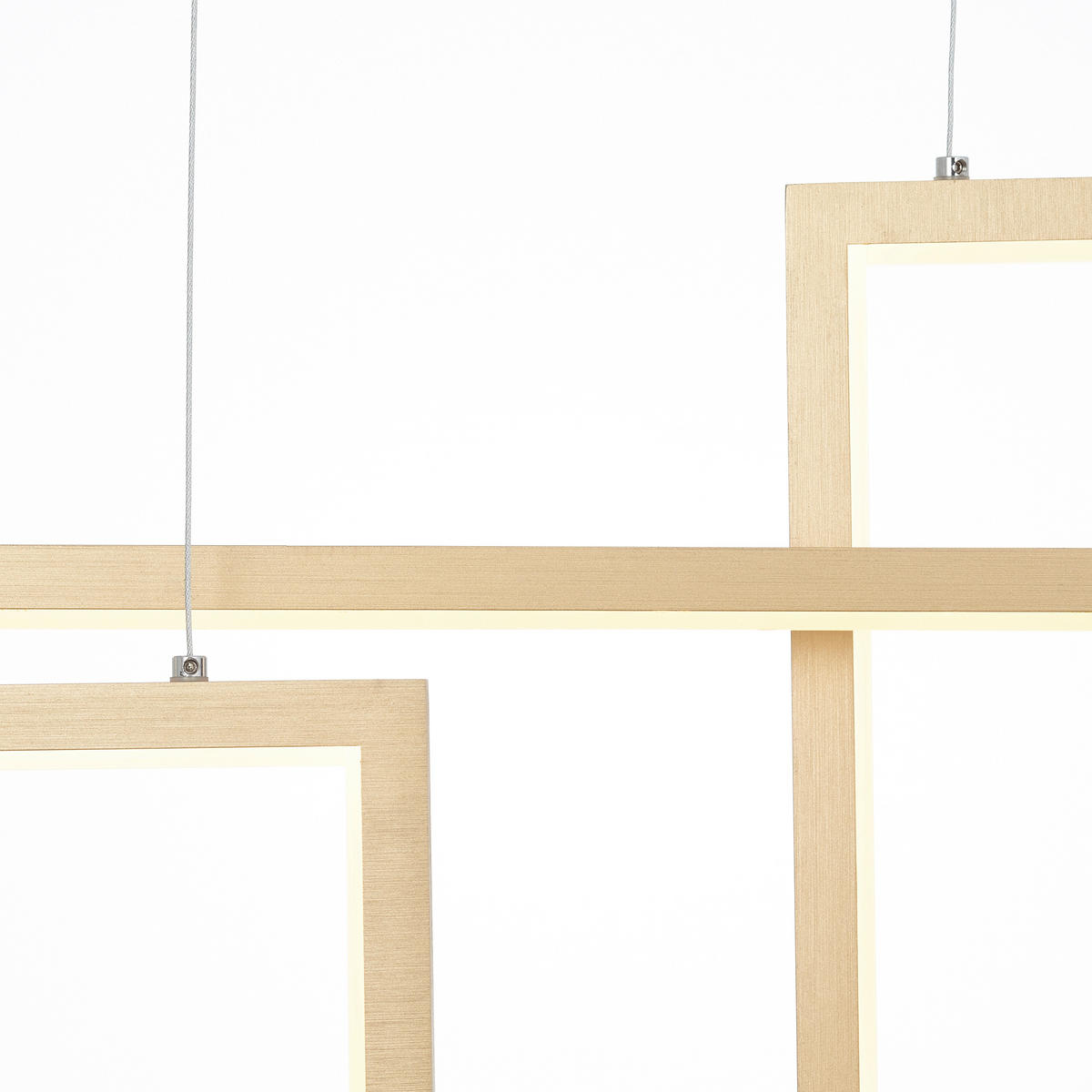 LED-HÄNGLAMPA Gwyen 124/80/13 cm  - aluminiumfärg/guldfärgad, Design, metall/plast (124/80/13cm)