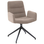 ARMLEHNSTUHL  in Cord  - Taupe/Schwarz, Design, Textil/Metall (61/88/66cm) - Dieter Knoll