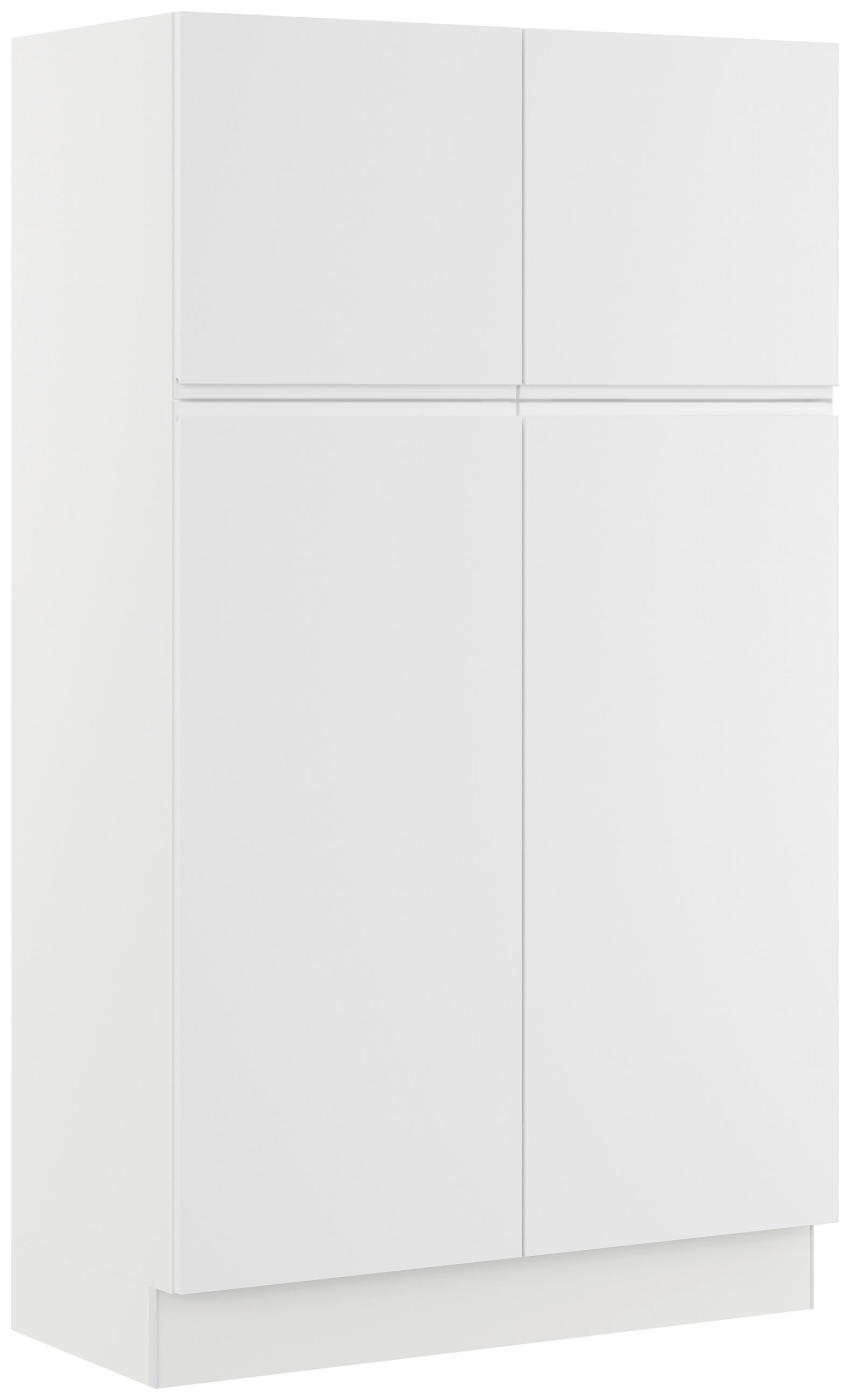 WÄSCHESCHRANK 120/206,2/58 cm Weiss  - Weiss, Basics, Holzwerkstoff (120/206,2/58cm) - Impuls