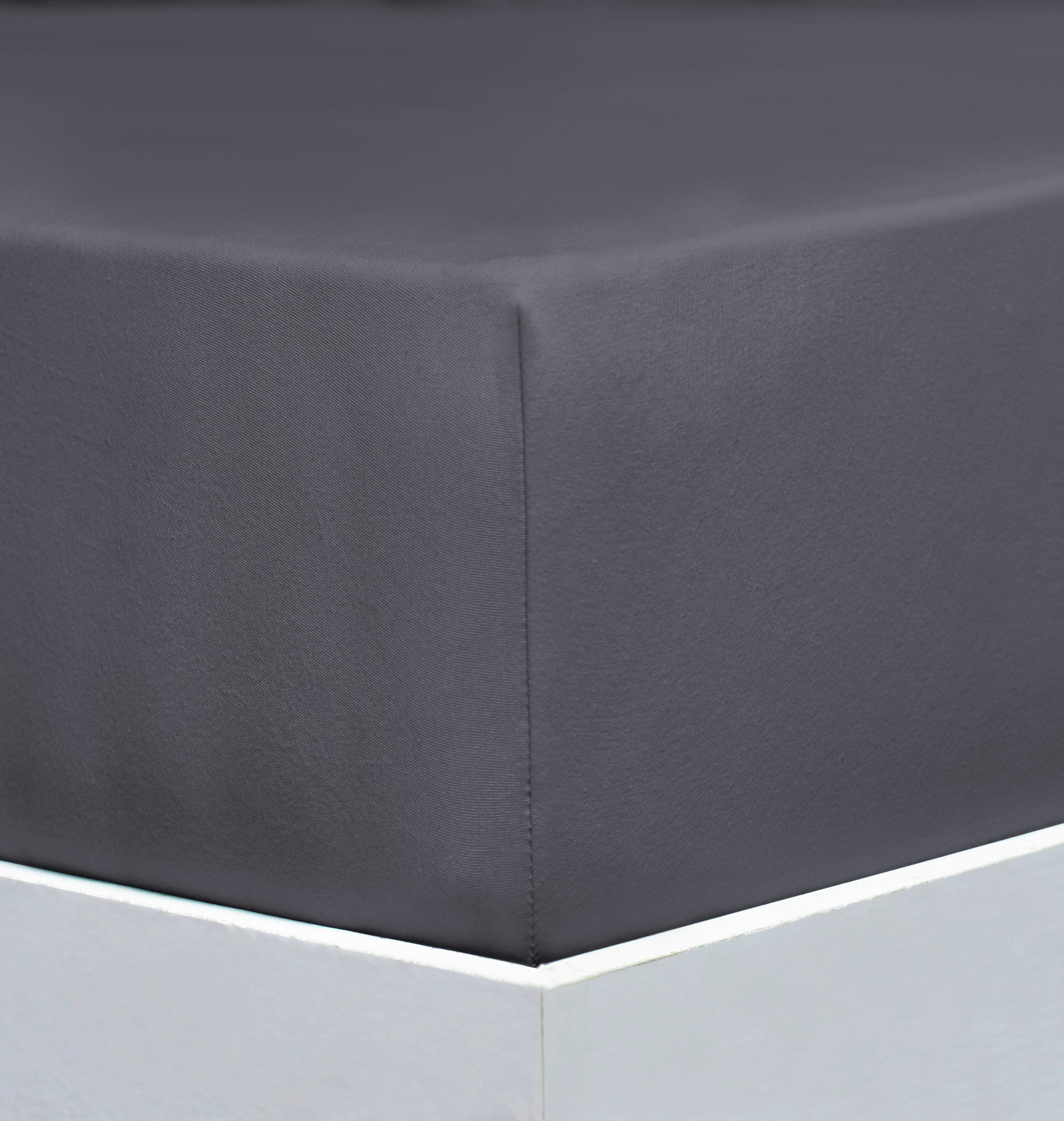 SPANNLEINTUCH 90-100/200-220 cm Jersey  - Dunkelgrau, Basics, Textil (90-100/200-220cm) - Florella