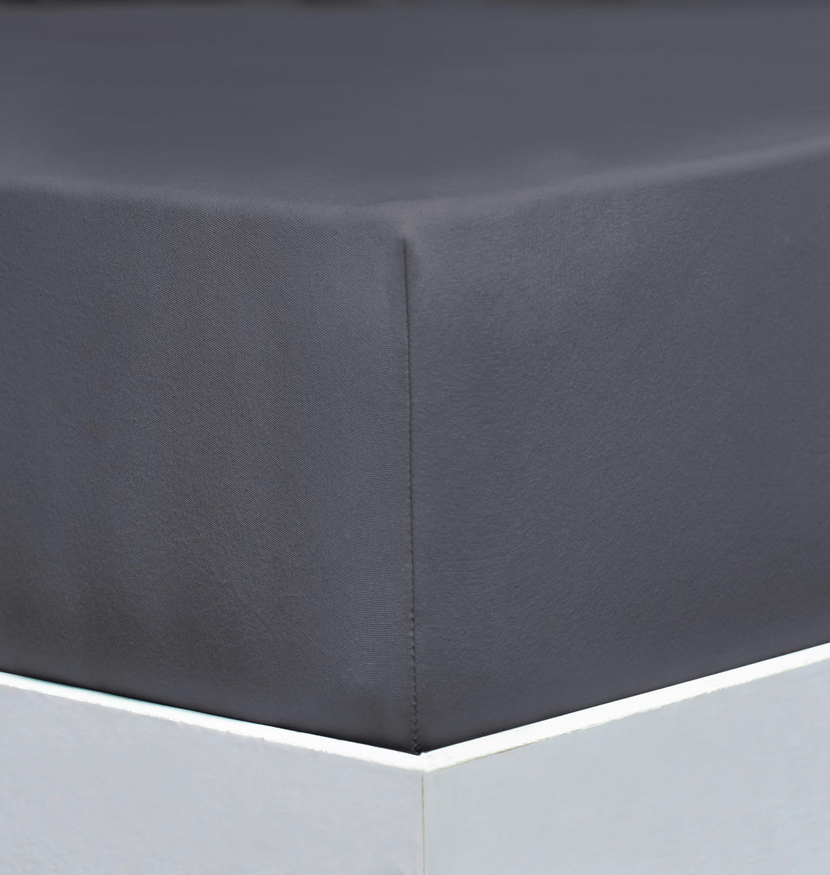 SPANNLEINTUCH 180-200/200-220 cm Jersey  - Dunkelgrau, Basics, Textil (180-200/200-220cm) - Florella