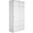 SCHWEBETÜRENSCHRANK 2-türig Creme, Sandfarben - Sandfarben/Creme, Design, Glas/Holzwerkstoff (113/222/49cm) - Moderano