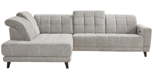 ECKSOFA  in Webstoff Grau  216/302 cm  - Schwarz/Grau, Design, Holz/Textil (216/302cm) - Xora