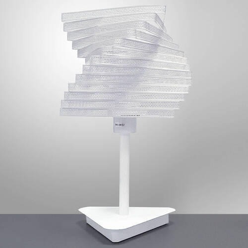 TISCHLEUCHTE 25/40 cm   - Weiß, Design, Metall (25/40cm)