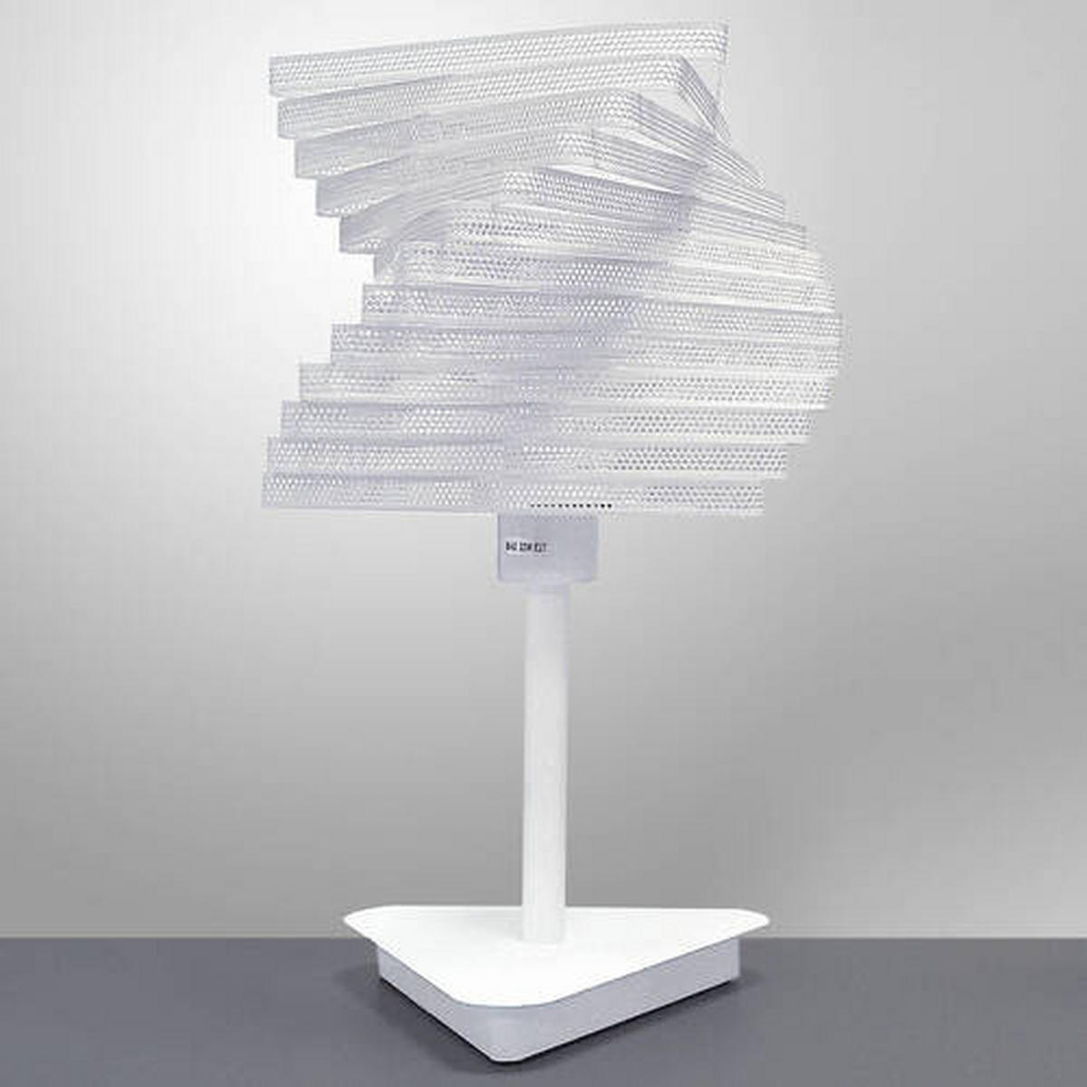 STOLNÍ LAMPA, E27, 25/40 cm  - bílá, Design, kov (25/40cm)