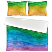 OBOJESTRANSKA POSTELJNINA RAINBOW 220/240 cm saten večbarvno  - večbarvno, Konvencionalno, tekstil (220/240cm) - Esposa