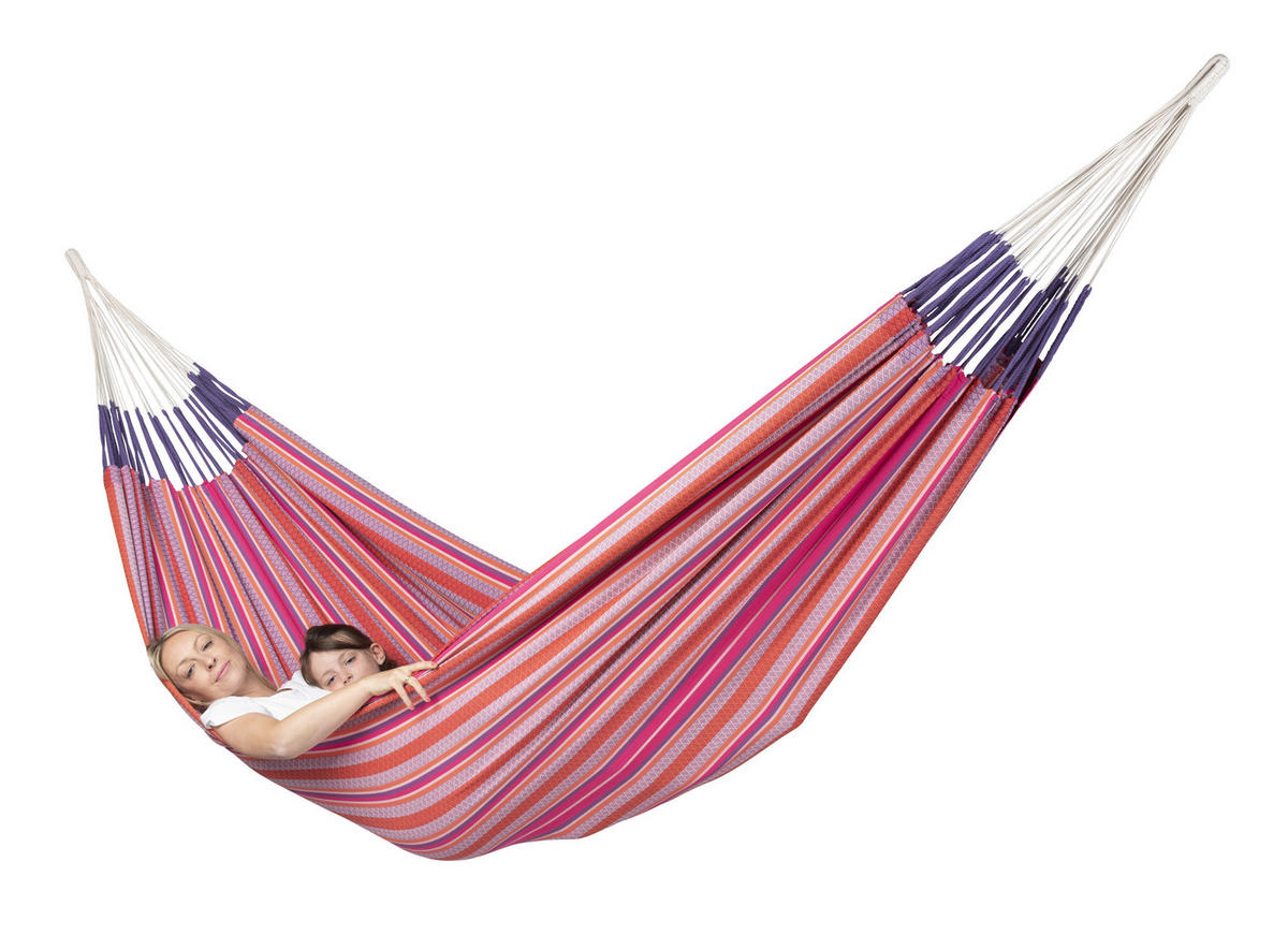 HÄNGEMATTE kingsize  - Pink/Lila, KONVENTIONELL, Textil (180/400cm) - La Siesta