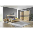 BETT 180/200 cm  in Eiche Artisan, Grau  - Eiche Artisan/Grau, Design, Holzwerkstoff/Kunststoff (180/200cm) - Hom`in