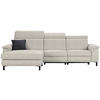 ECKSOFA in Flachgewebe Beige  - Beige/Schwarz, Konventionell, Textil/Metall (182/304cm) - Pure Home Comfort