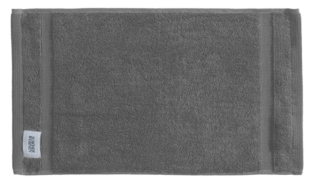 GÄSTETUCH SW-Cuddly Anthrazit 30/50 cm  - Anthrazit, Basics, Textil (30/50cm) - Schöner Wohnen