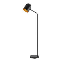 STEHLEUCHTE Aria 25/140 cm   - Goldfarben/Schwarz, Design, Metall (25/140cm) - Novel