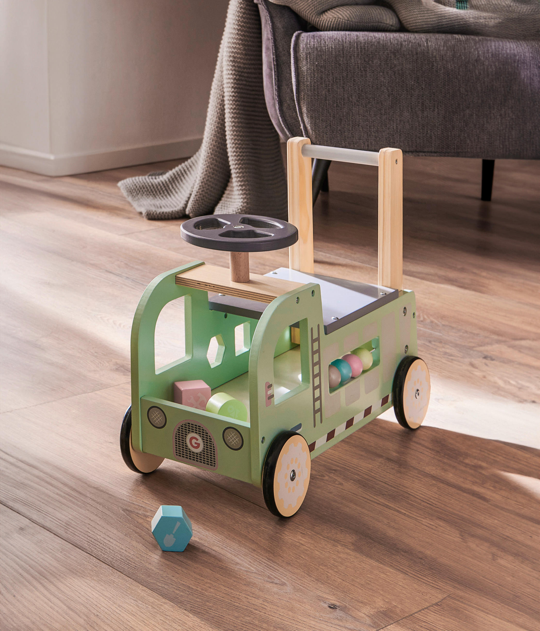 LAUFLERNWAGEN - Multicolor, Trend, Holz (45,8/21,3/39,8cm) - My Baby Lou