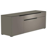LOWBOARD Grau, Schwarz  160/58/45 cm  - Schwarz/Grau, Design, Glas/Holzwerkstoff (160/58/45cm) - Moderano