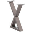 BANKGESTELL 6/45/32 cm  - Edelstahlfarben, Design, Metall (6/45/32cm) - Waldwelt