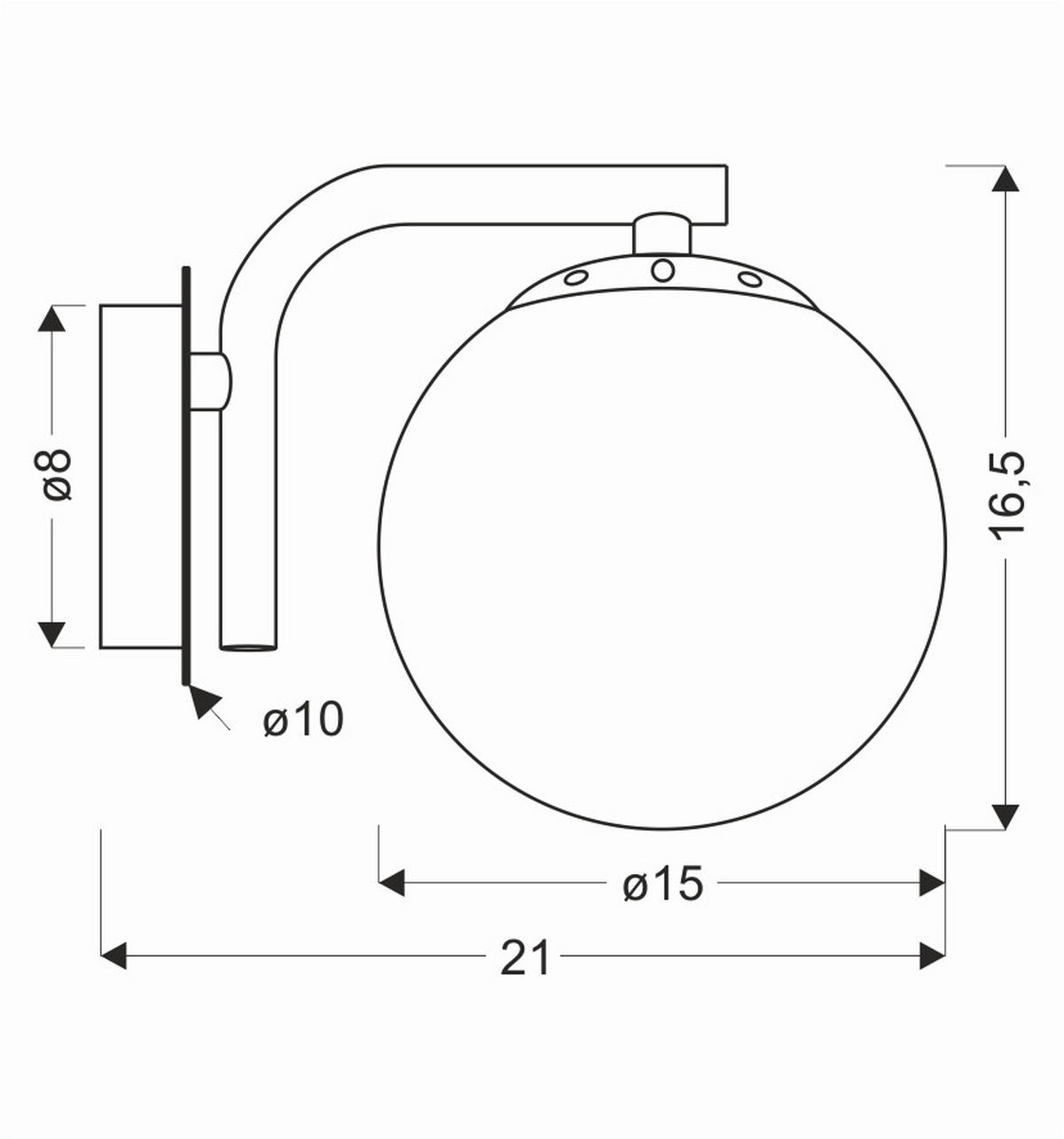 WANDLEUCHTE 21/15/16,5 cm   - Messingfarben/Weiß, KONVENTIONELL, Metall (21/15/16,5cm)