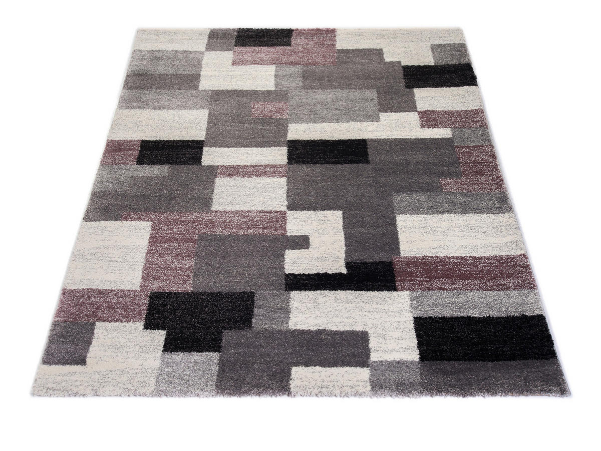 WEBTEPPICH 240/340 cm Astor Grid Grau, Flieder  - Flieder/Grau, Design, Textil (240/340cm) - Novel