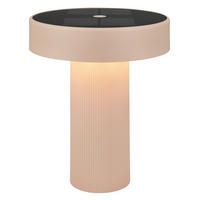 AKKU-TISCHLEUCHTE 16/20 cm  - Beige, Design, Kunststoff (16/20cm)