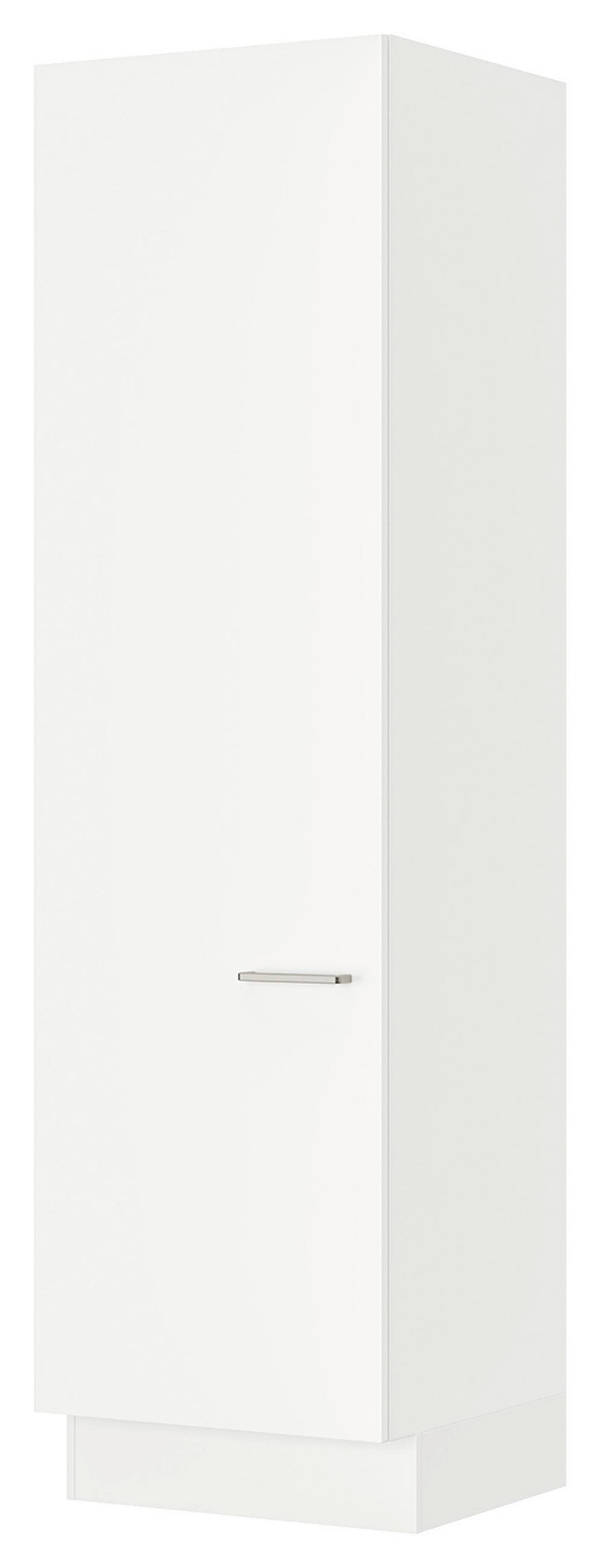 WÄSCHESCHRANK 60/216,6/58,2 cm  in Weiß  - Edelstahlfarben/Weiß, MODERN, Holzwerkstoff/Metall (60/216,6/58,2cm) - Nobilia