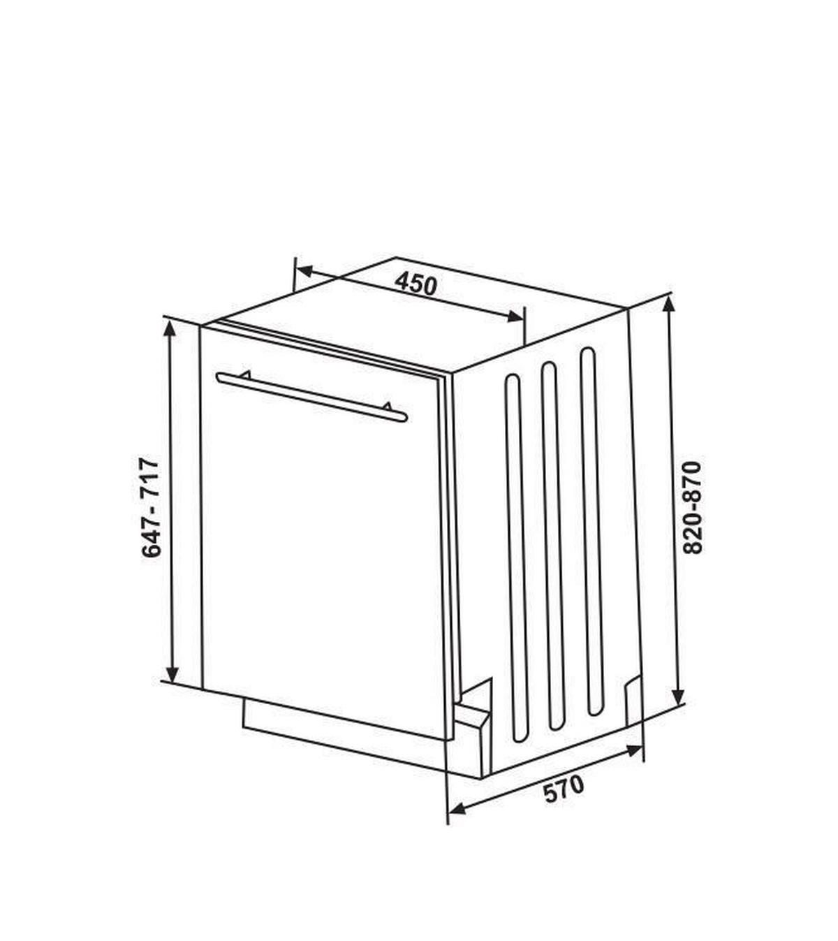 GESCHIRRSPÜLER VSV45-6  - Silberfarben, Basics, Kunststoff/Metall (44,8/82,0/55,0cm) - Vestel