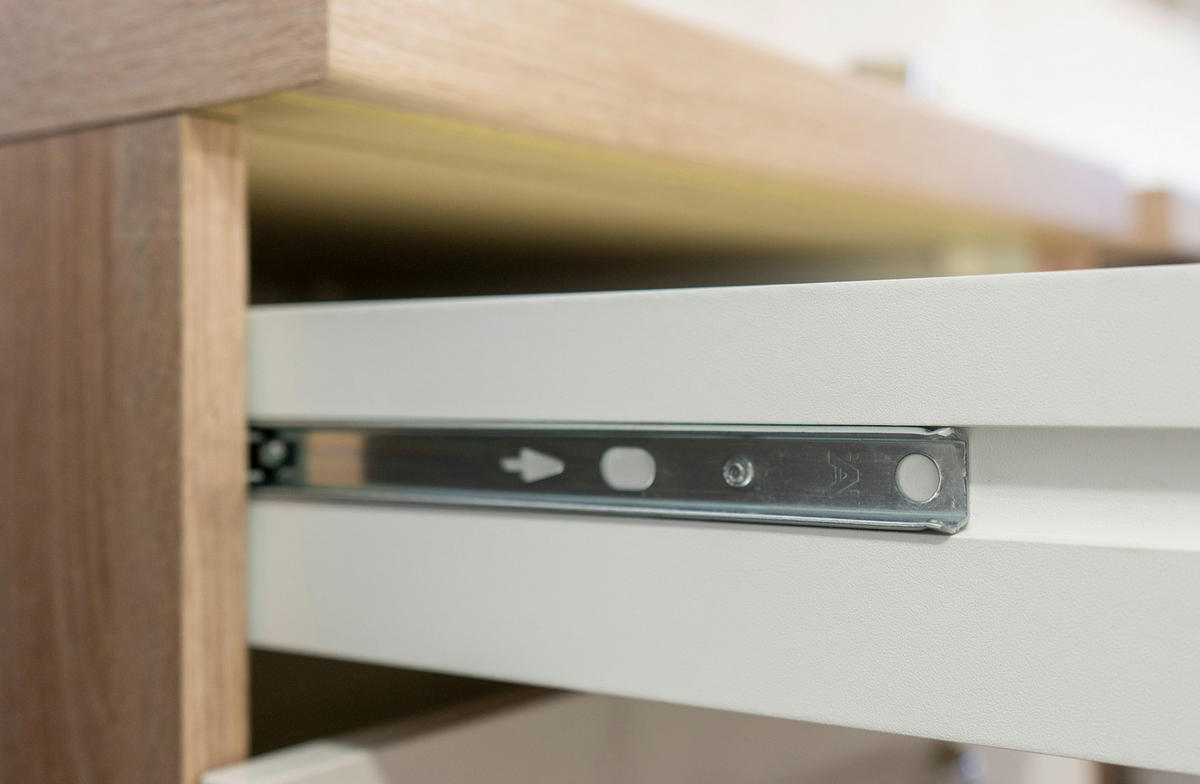 ECKKÜCHE 280/170 cm  in Weiß, Sonoma Eiche  - Alufarben/Weiß, MODERN, Holzwerkstoff/Kunststoff (280/170cm) - FlexWell