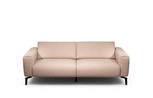 2,5-SITZER in Chenille Rosa  - Schwarz/Rosa, Design, Textil/Metall (220/86/86-94cm) - SENSOO