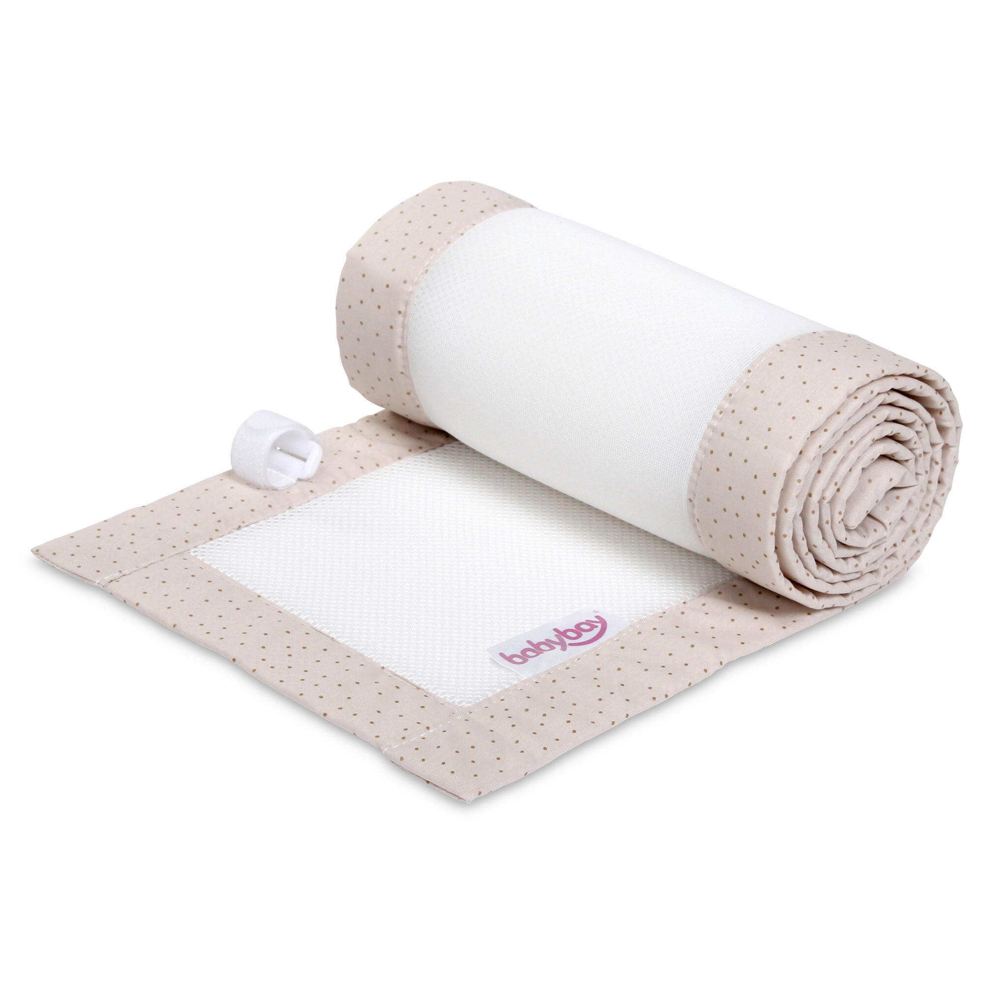 NESTCHEN babybay Nestchen 3D Mesh  - Beige, Basics, Naturmaterialien (200/24/2cm) - Tobi
