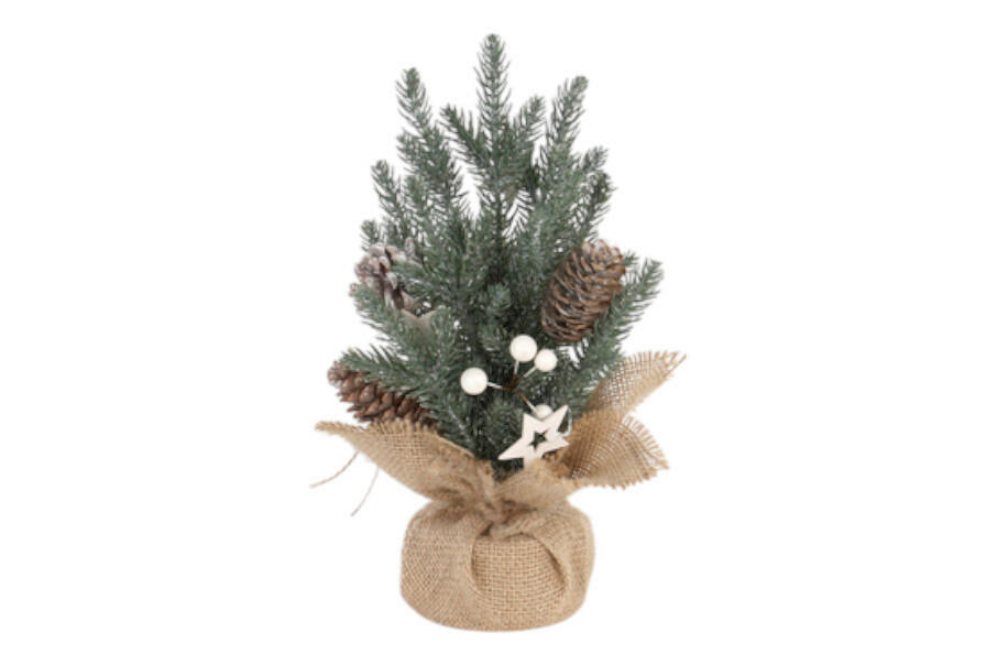 DEKORATIONSTRÄD  - skogsgrön, Lifestyle, plast (15/38cm) - X-Mas