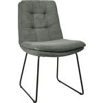 STUHL in Cord Textil - Schwarz/Olivgrün, Design, Textil/Metall (49/90/68cm) - Johann Jakob