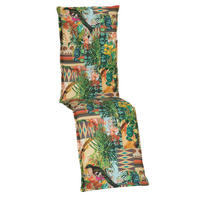 RELAXSESSELAUFLAGE Grün Blätter  - Grün, Basics, Textil (170/46/8cm) - Gardenson