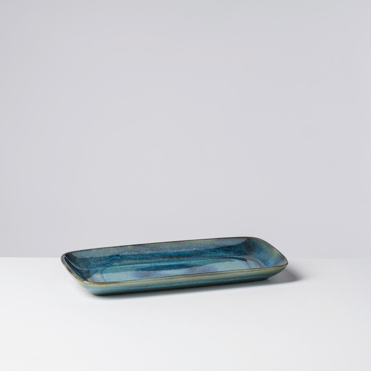 PLATTE TIEFER SEE  - Blau/Grün, Basics, Keramik (28/2,5/11,5cm) - Gipfelstück