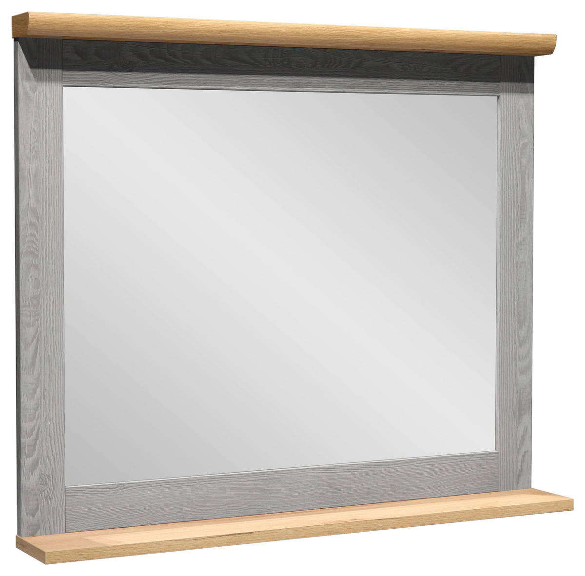 BADEZIMMERSPIEGEL 80/69/12 cm  - Eiche Artisan/Grau, KONVENTIONELL, Glas/Holzwerkstoff (80/69/12cm) - home24