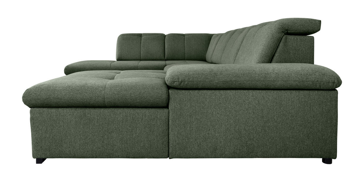 WOHNLANDSCHAFT in Grün  - Grau/Grün, Design, Textil/Metall (215/328/173cm) - MID.YOU
