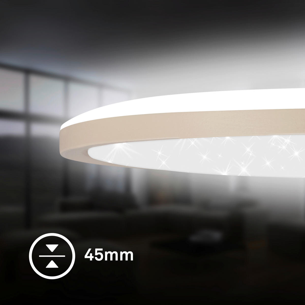 LED-PANEEL  - Beige, Basics, Kunststoff (37,5/4,5cm)