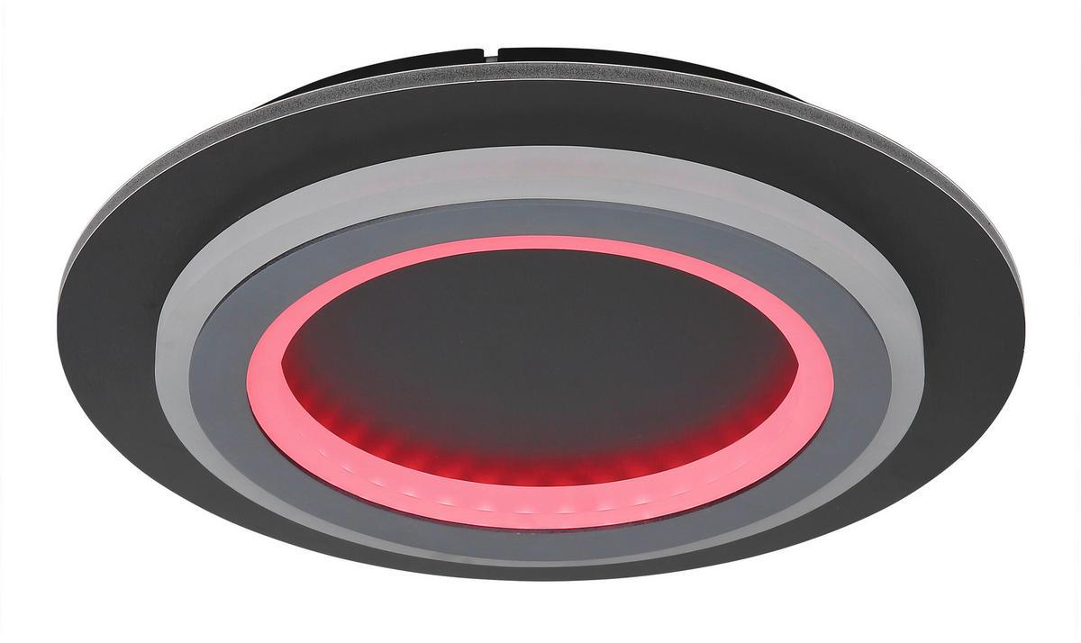 LED-DECKENLEUCHTE 34/5,5 cm   - Opal/Hellgrau, Design, Kunststoff/Metall (34/5,5cm) - Globo