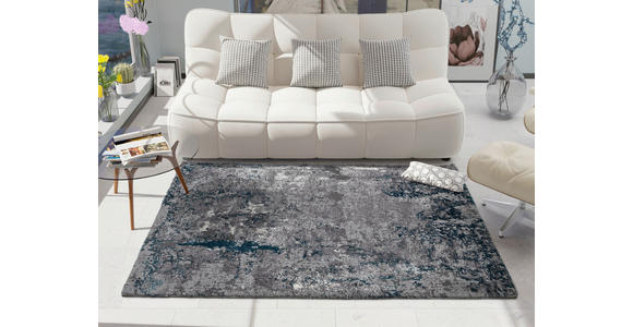 VINTAGE-TEPPICH 120/170 cm Timeline Quantum Grau, Petrol  - Petrol/Grau, Design, Textil (120/170cm) - Novel