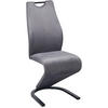 SCHWINGSTUHL  in Eisen Webstoff  - Schwarz/Grau, LIFESTYLE, Textil/Metall (44/105/65cm) - MID.YOU