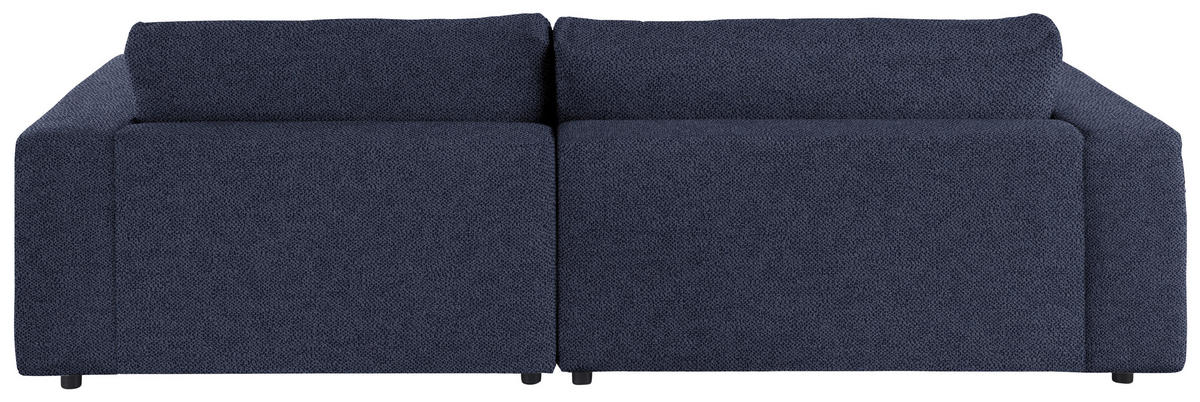 ECKSOFA in Flachgewebe Dunkelblau  - Schwarz/Dunkelblau, Design, Kunststoff/Textil (270/190cm) - Lomoco