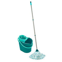 SET ZA ČIŠČENJE - turkizna/bela, Basics, tekstil (39/29/29cm) - Leifheit