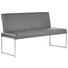 SITZBANK Echtleder Grau - Edelstahlfarben/Grau, Design, Leder/Metall (140cm) - Bert Plantagie SITZBANK Echtleder Grau - Edelstahlfarben/Grau, Design, Leder/Metall (140cm) - Bert Plantagie