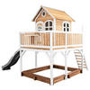 SPIELTURM 377/291/255 cm  - Braun/Weiß, KONVENTIONELL, Holz (377/291/255cm) - Ambia Garden