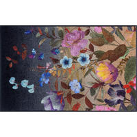 FLACHWEBETEPPICH 75/120 cm Midnight Blooms Multicolor  - Multicolor, ROMANTIK / LANDHAUS, Kunststoff/Textil (75/120cm) - wash+dry